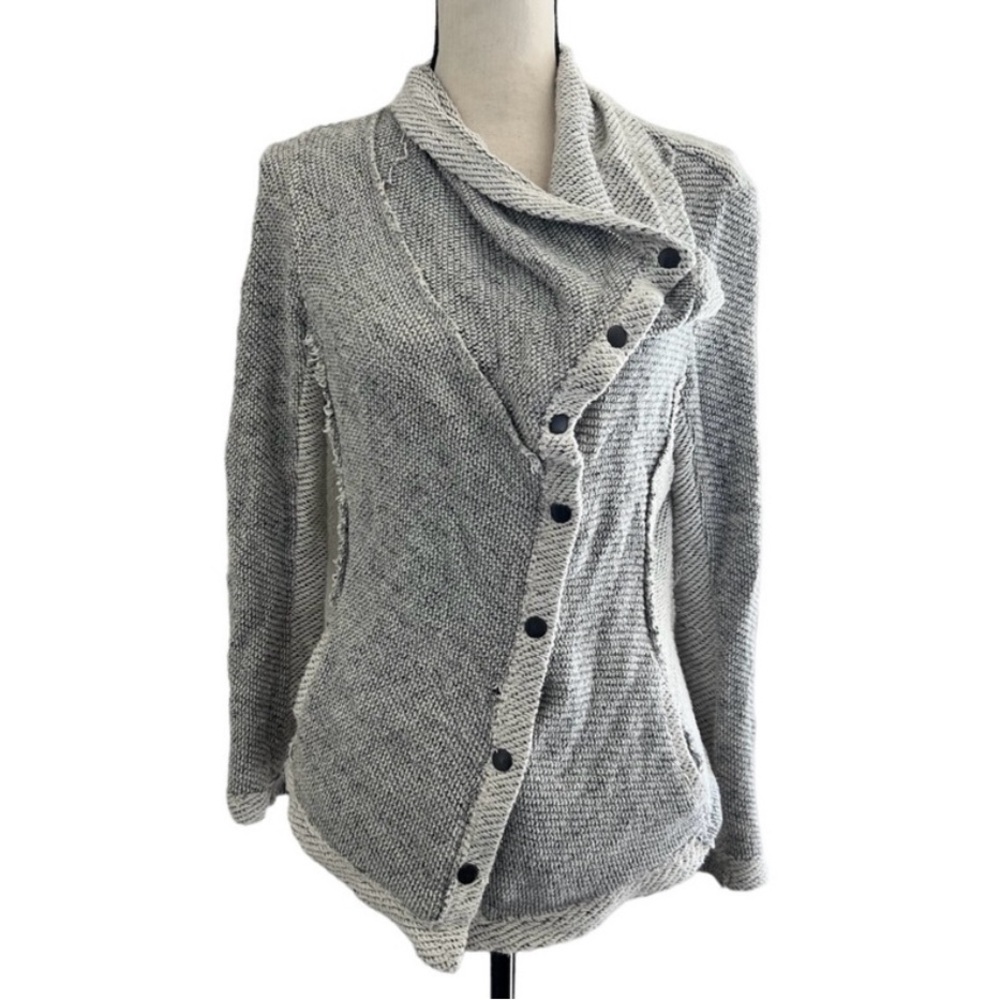 Anthropologie Gray Button-Up Cardigan